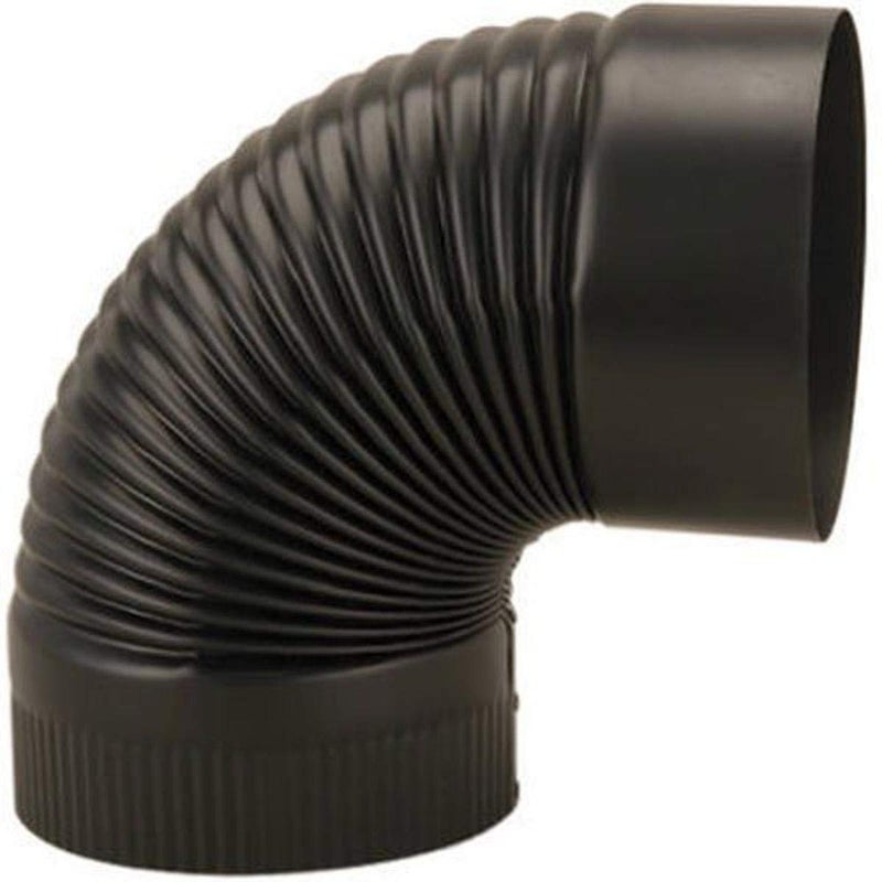 IMPERIAL, Black UNITED STATES HDW BM0023 6" Corrugated Elbow, 1
